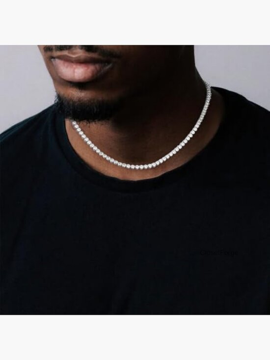 Amazon.com: Electric Picks Bezel Tennis Necklace for Women  Tennis Necklace 3mm Bezel Cubic Zirconia Gold Chain 16-20in